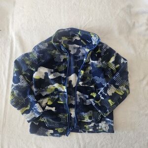Eddie Bauer Kids Camo Zip Jacket - Blue and Green